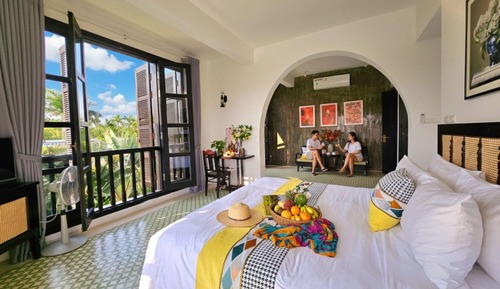 Habitación Deluxe doble, balcón, vistas al patio