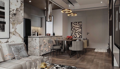 Apartamento Grand, 1 habitación, balcón, vistas a la ciudad