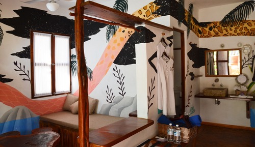 Suite Deluxe, 2 camas dobles, vistas al jardín