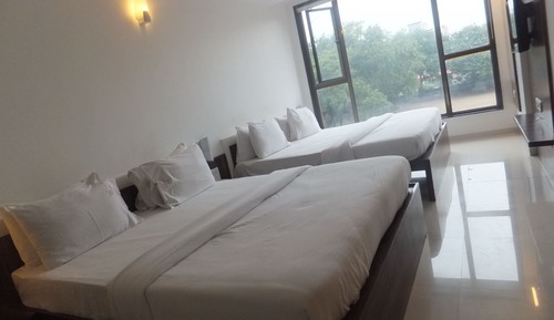 Habitación cuádruple ejecutiva, 2 camas dobles, accesible para personas con discapacidad