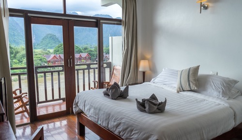 Habitación Deluxe doble, balcón, vistas al río