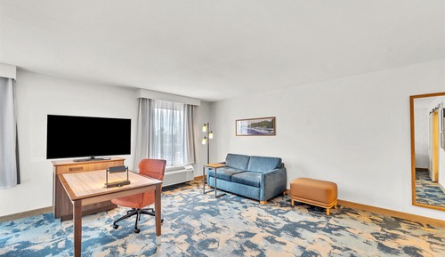 Estudio, 1 cama de matrimonio grande, accesible para personas con discapacidad (Roll-in Shower)