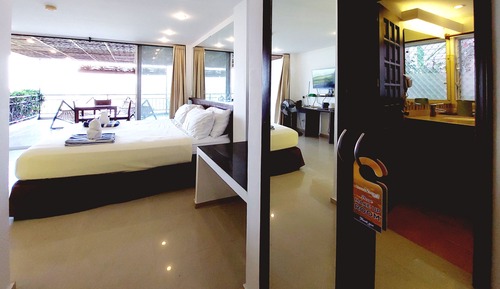 Habitación Deluxe, 1 cama de matrimonio grande, terraza, vistas al mar