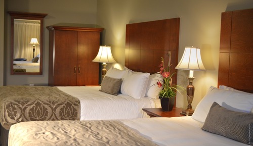 Habitación superior, 2 camas de matrimonio, frigorífico, vistas a la bahía