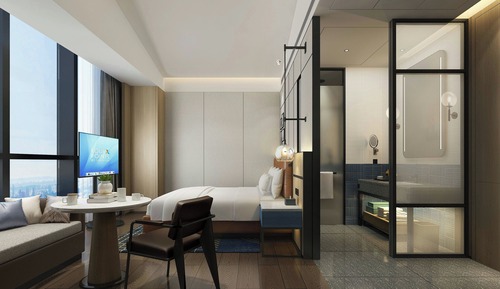 Habitación estándar, 1 cama de matrimonio grande, vistas a la ciudad