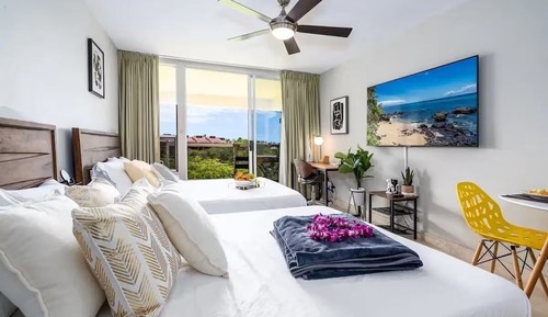 Apartamento Deluxe, 2 camas de matrimonio, Aire acondicionado, vistas al mar