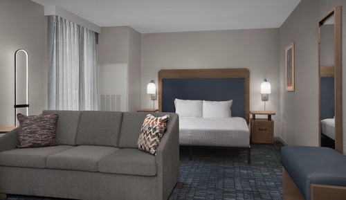 Estudio, 1 cama de matrimonio grande (Mobility/Hearing, Roll-In Shower)