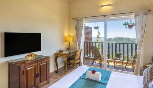 Habitación económica doble, balcón, vistas al valle