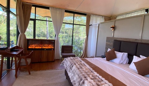 Habitación de lujo doble, balcón, vistas al jardín