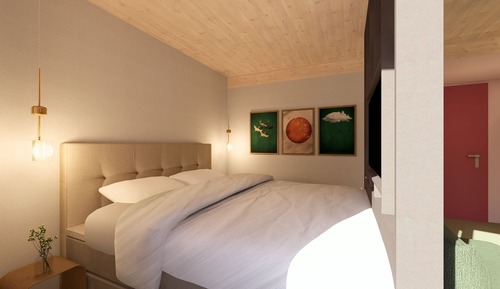 Modern Studio with Balcony