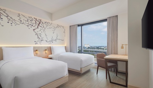 Suite ejecutiva, 1 cama de matrimonio grande, no fumadores, vistas a la ciudad