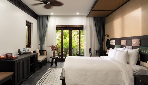 Habitación de lujo doble, 1 cama de matrimonio grande, no fumadores, vistas al jardín