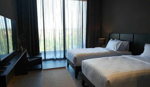 Habitación estándar con 2 camas individuales, vistas a la montaña