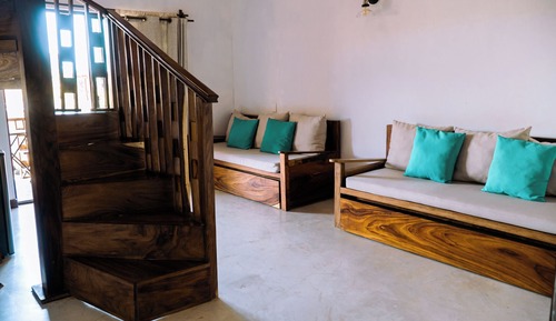 Habitación cuádruple superior, balcón, vistas a la piscina