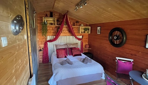 Cabaña Confort, vistas al jardín