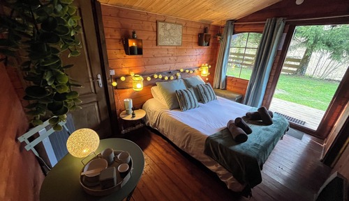 Cabaña Confort, vistas al jardín