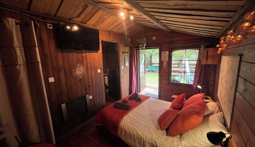 Cabaña Confort, vistas al jardín