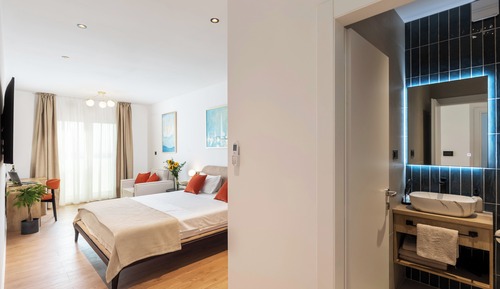Habitación Deluxe doble, vistas parciales al mar