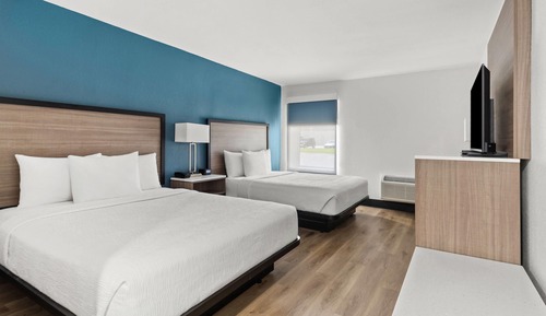 Habitación, 2 camas de matrimonio, accesible en silla de ruedas, no fumadores (Roll-in Shower)