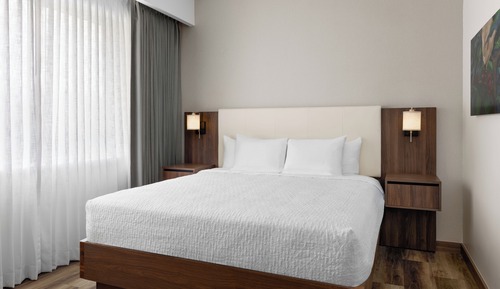 Suite estudio, 1 cama de matrimonio grande, cocina