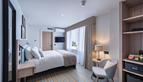 Habitación Deluxe doble, 1 cama de matrimonio grande, vistas al mar