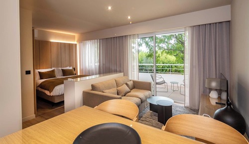 Estudio Deluxe, balcón, vistas al jardín