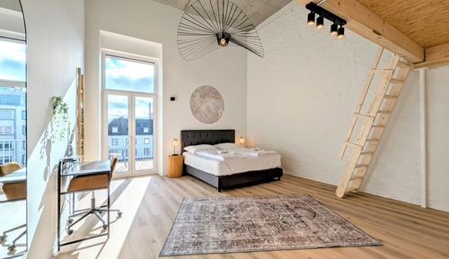 Loft de lujo, 3 habitaciones, accesible en silla de ruedas, balcón