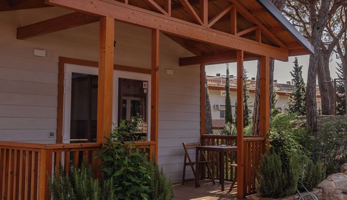 Cabaña Premium, vistas al jardín