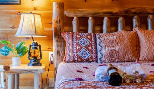 Cabaña, vistas a la montaña