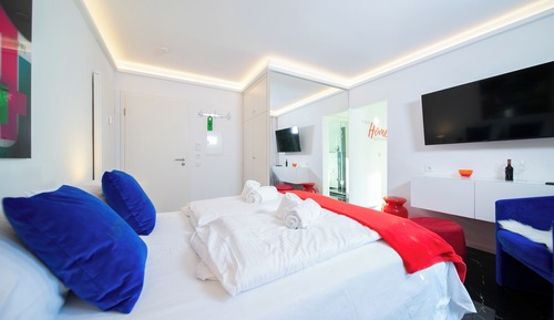 Apartamento Deluxe, cocina, vistas al jardín