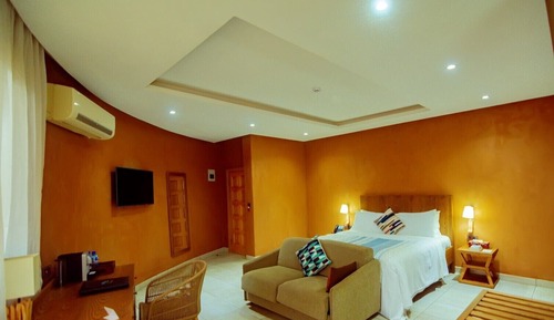 Habitación Deluxe, 1 cama doble con sofá cama, baño privado, vistas al jardín