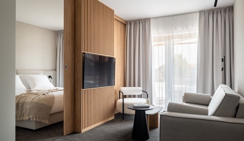 Suite estudio, balcón