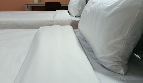 Habitación con 2 camas individuales, vistas a la ciudad