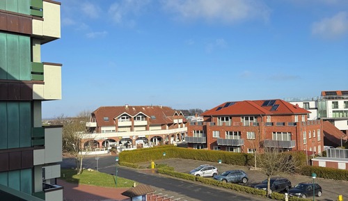 Estudio, balcón, frente a la playa
