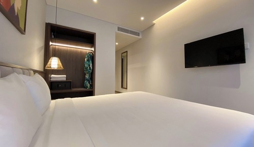 Habitación doble superior, 1 habitación, vistas al jardín, mirando al mar