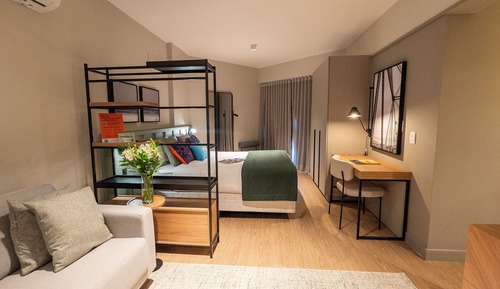 Estudio de lujo, 1 cama de matrimonio