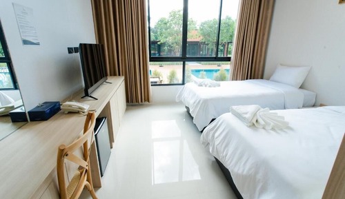 Habitación básica con 1 cama doble o 2 individuales