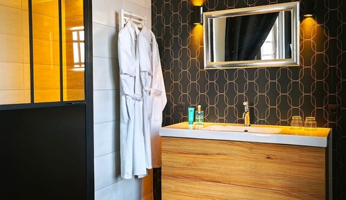 Habitación Deluxe doble, baño privado, vistas a la ciudad (Deluxe Cabine du Timonier)
