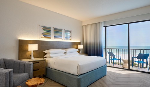 Habitación, 1 cama de matrimonio grande, balcón, frente al mar