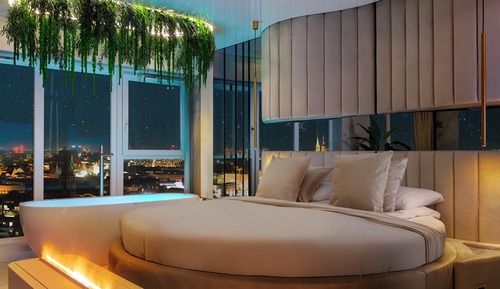 Suite estudio de diseño, bañera de hidromasaje, vistas al río
