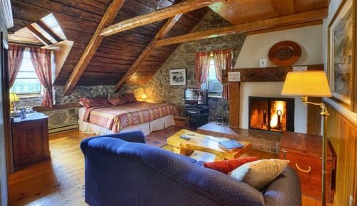 Habitación estándar, 1 cama de matrimonio grande con sofá cama, chimenea