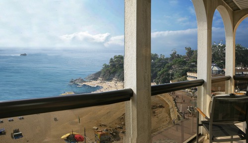 Apartamento familiar, 1 habitación, balcón, vistas al mar