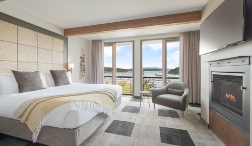 Habitación Deluxe, 1 cama de matrimonio grande, accesible para personas con discapacidad, chimenea