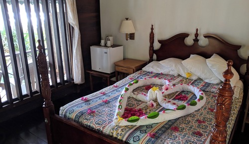 Cabaña básica, 1 cama de matrimonio, vistas al mar