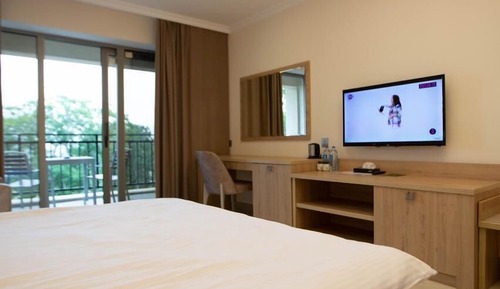 Habitación estándar con 1 cama doble o 2 individuales, balcón, vistas a la montaña