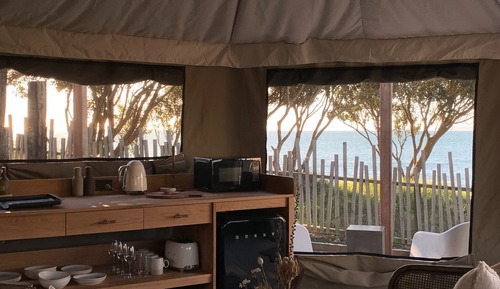 Tienda Deluxe, 1 cama de matrimonio, vistas al mar