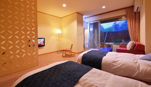 Habitación Confort, 2 habitaciones, no fumadores (twin room w/open air bath)