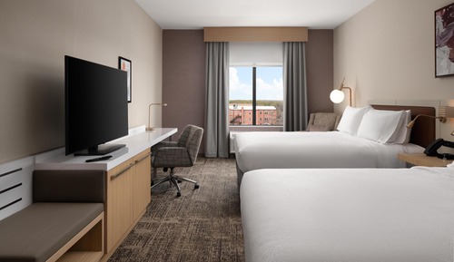 Habitación, 2 camas de matrimonio, accesible para personas con discapacidad, bañera