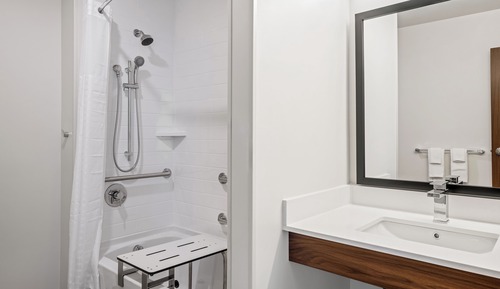 Suite, 1 cama de matrimonio grande, accesible para personas con discapacidad (Accessible Tub)