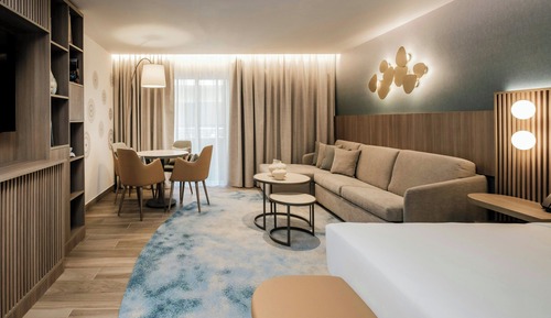 Suite junior, 1 cama de matrimonio grande con sofá cama, no fumadores, balcón